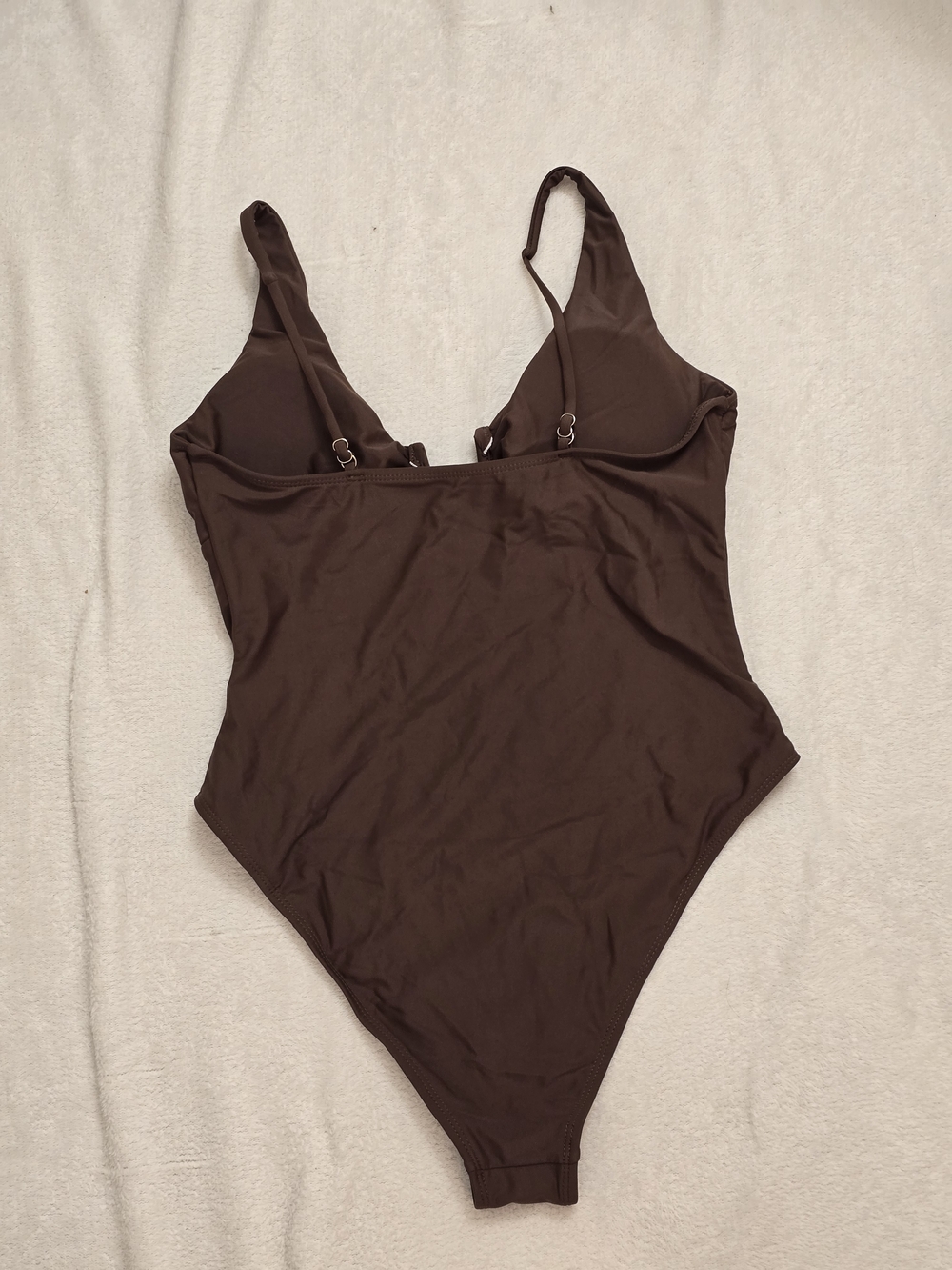 Women’s Brown One-Piece Swimsuit - Classic Scoop